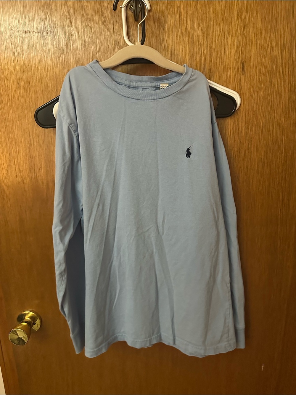 Polo by Ralph Lauren Long Sleeve Crew Tee in Sky Blue